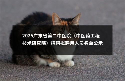 2025广东省第二中医院（中医药工程技术研究院）招聘拟聘用人员名单公示 图片