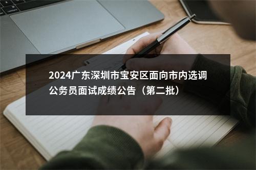 2024广东深圳市宝安区面向市内选调公务员面试成绩公告（第二批） 图片