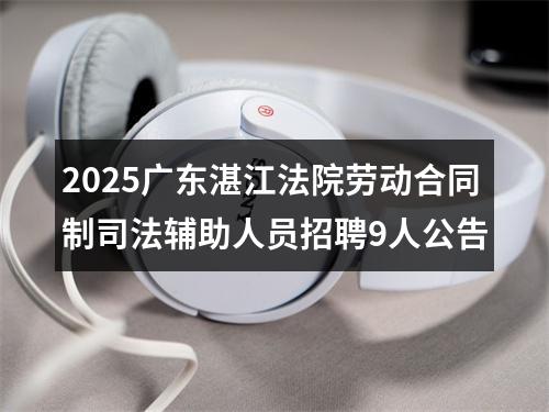 2025广东湛江法院劳动合同制司法辅助人员招聘9人公告 图片