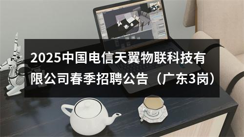 2025中国电信天翼物联科技有限公司春季招聘公告（广东3岗） 图片