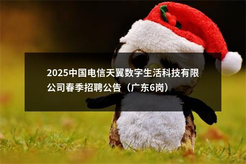 2025中国电信天翼数字生活科技有限公司春季招聘公告（广东6岗） 图片