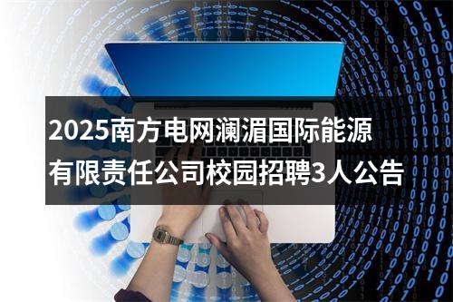 2025南方电网澜湄国际能源有限责任公司校园招聘3人公告 图片